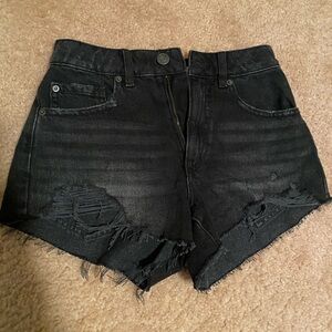 Garage Black Distressed Jean Shorts